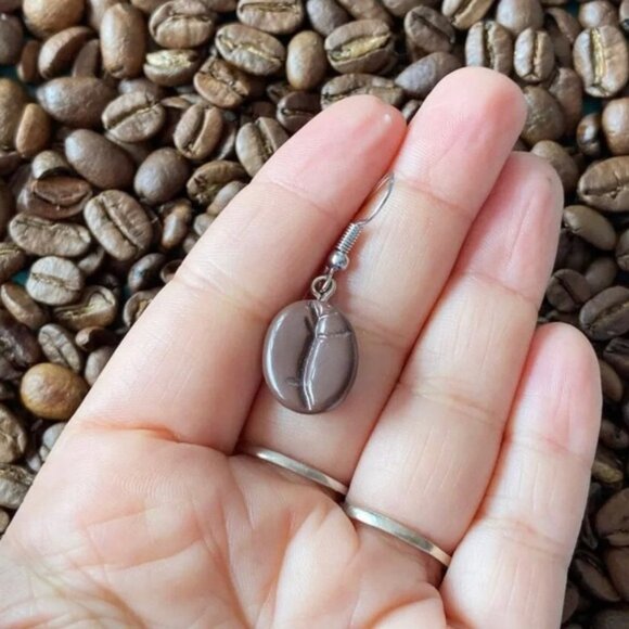 Coffee Earrings Dangle Earrings for coffee Lovers - Picture 5 of 5